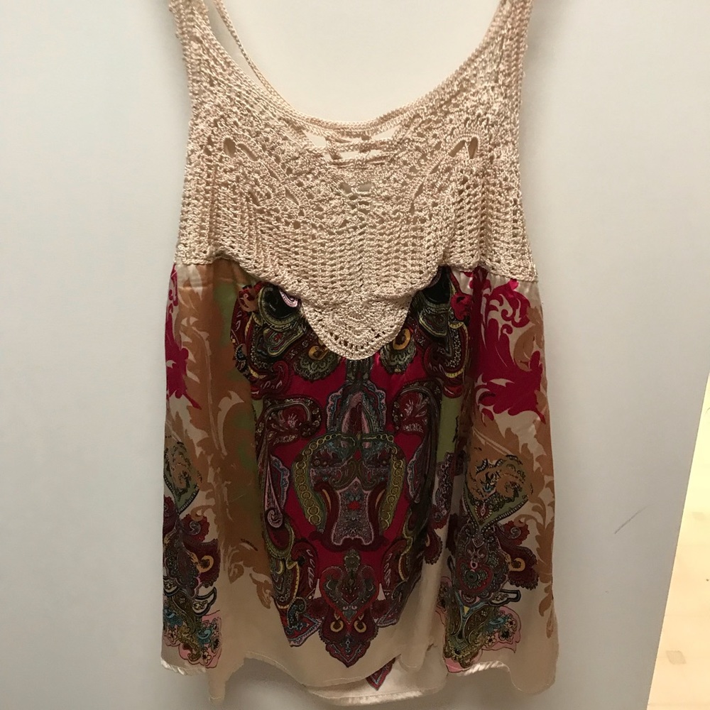 bebe silk top.